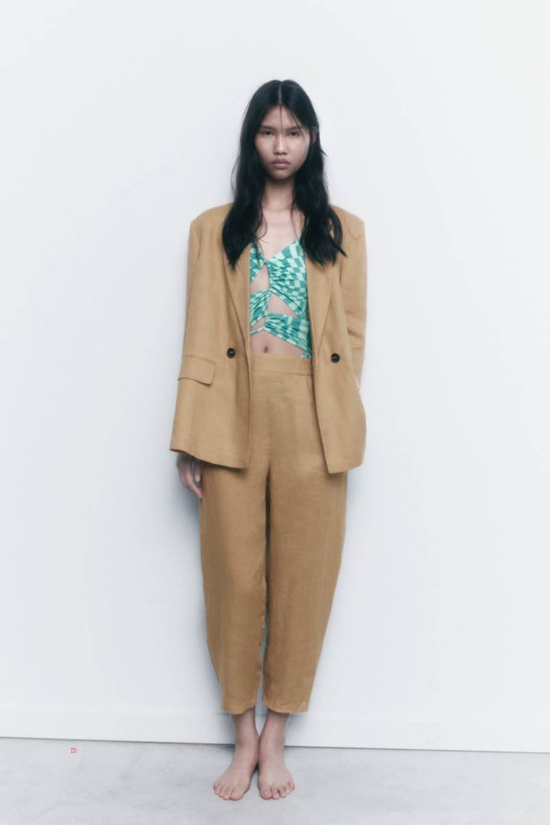 ZARA OVERSIZE LINEN Blazers Dam Bruna | BIOEA-5971