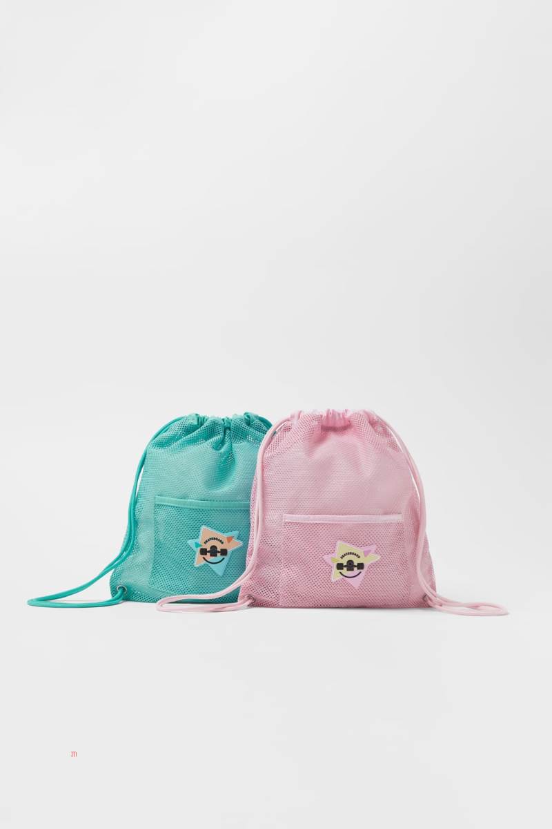 ZARA PACK OF MESHS Ryggsäck Pojke Rosa | YDCIU-1967