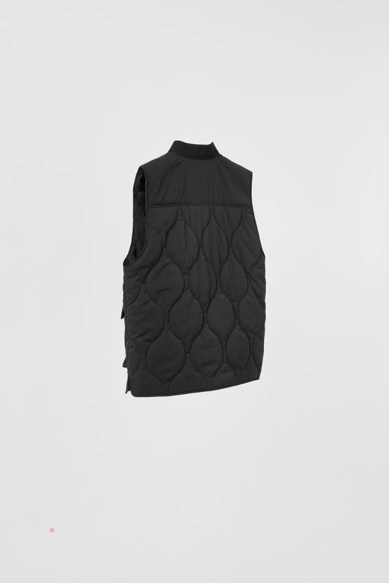 ZARA PADDED UTILITY Kostym Gilet Pojke Svarta | ATKEQ-0268