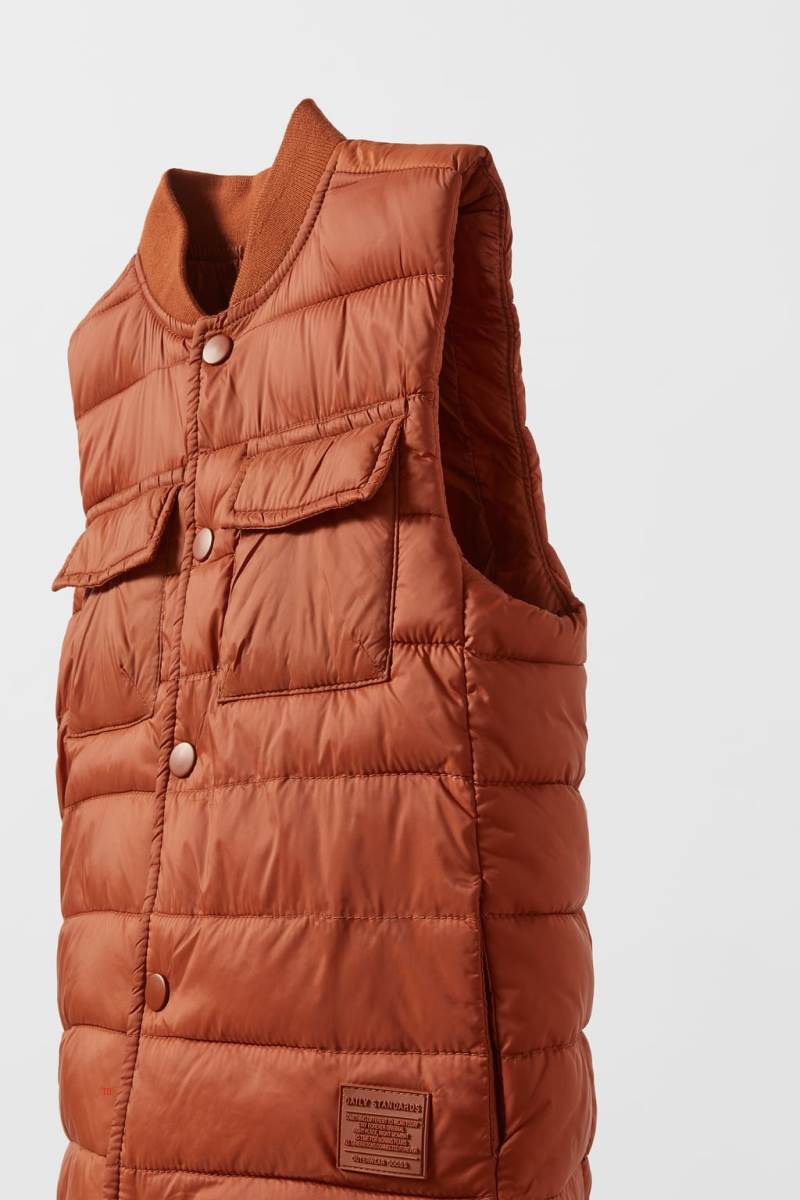 ZARA PADDED WITH GUSSETS Kostym Gilet Pojke Mörkröda | HPTDQ-8396