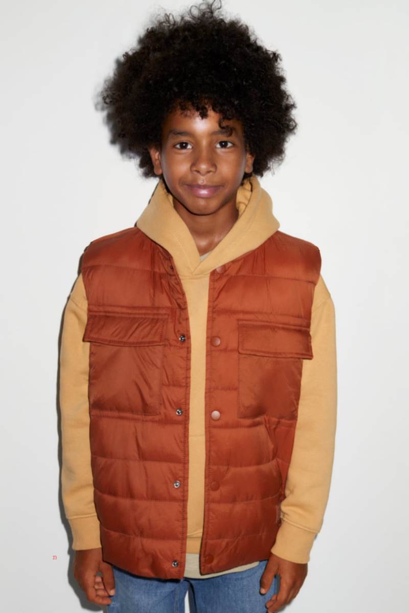 ZARA PADDED WITH GUSSETS Kostym Gilet Pojke Mörkröda | HPTDQ-8396