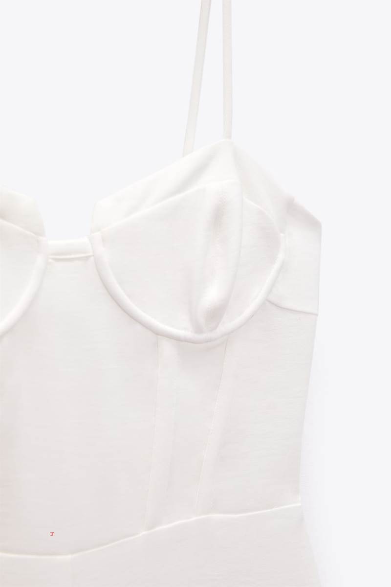 ZARA PALAZZO CORSETRY-INSPIRED Jumpsuit Dam Vita | UGNDP-9521