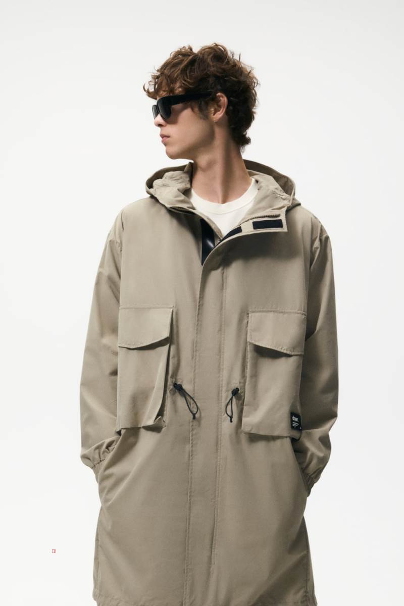 ZARA PARKA WITH POCKETS Vinterjackor Herr Bruna | QNVXH-0853