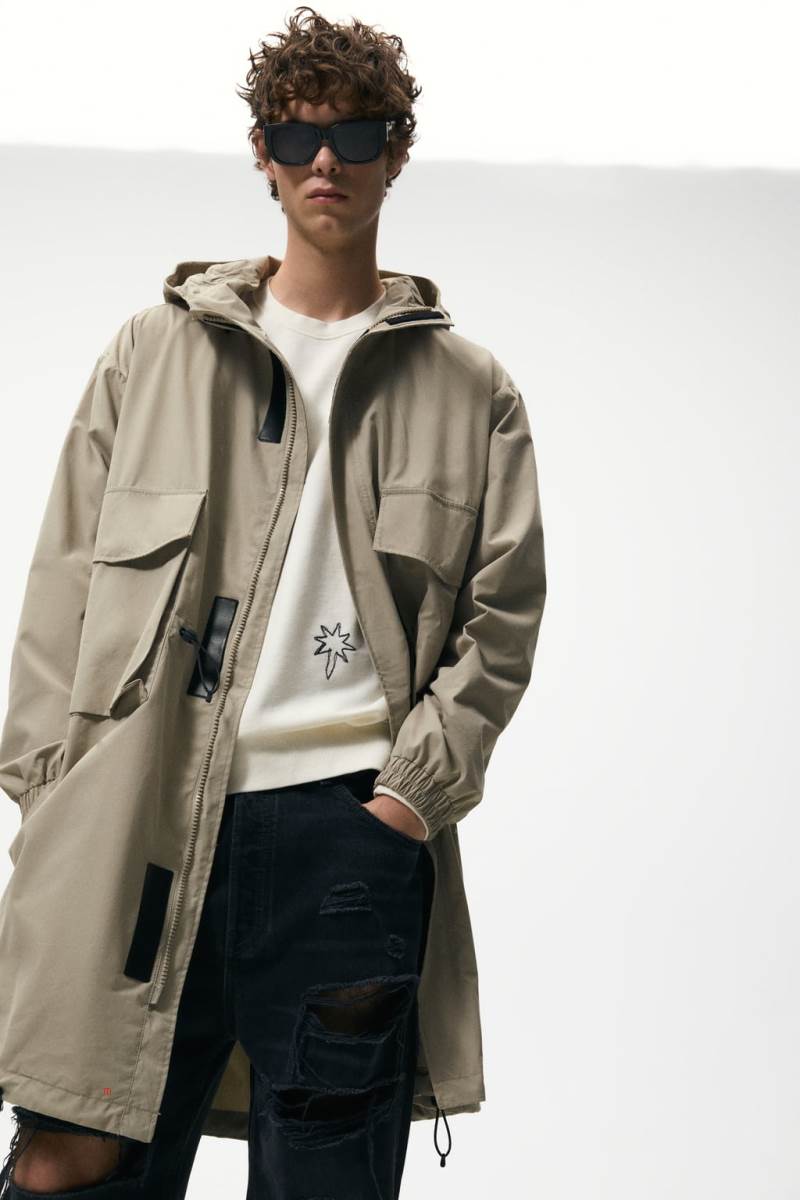 ZARA PARKA WITH POCKETS Vinterjackor Herr Bruna | QNVXH-0853