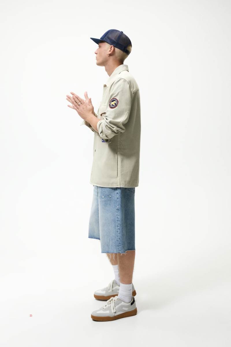 ZARA PATCH Övertröja Herr Ljuskhaki | VFRCX-8974