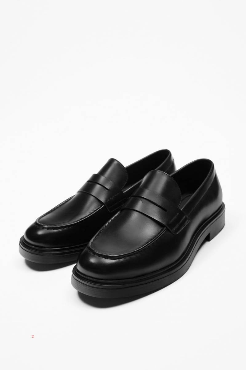 ZARA PENNY Loafers Herr Svarta | UDXAG-3957