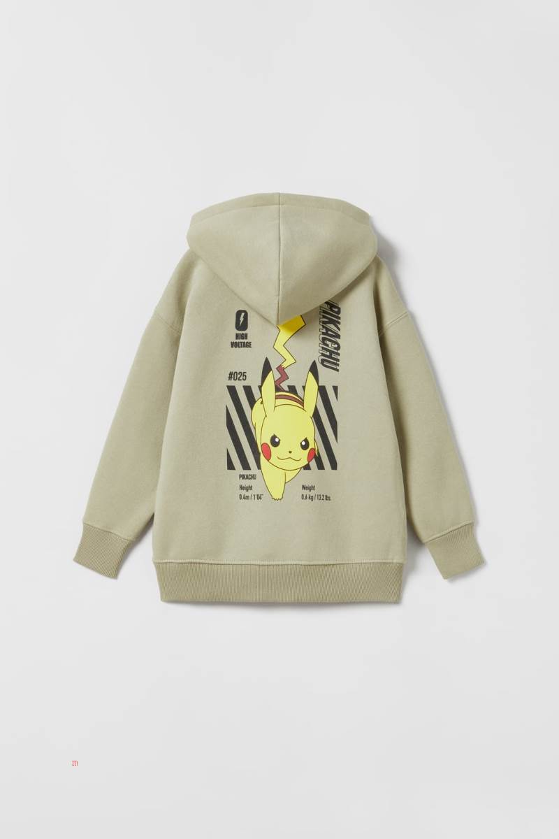 ZARA PIKACHU POKÉMON TM © NINTENDO Hoodie Pojke Ljuskhaki | JDIGL-1743