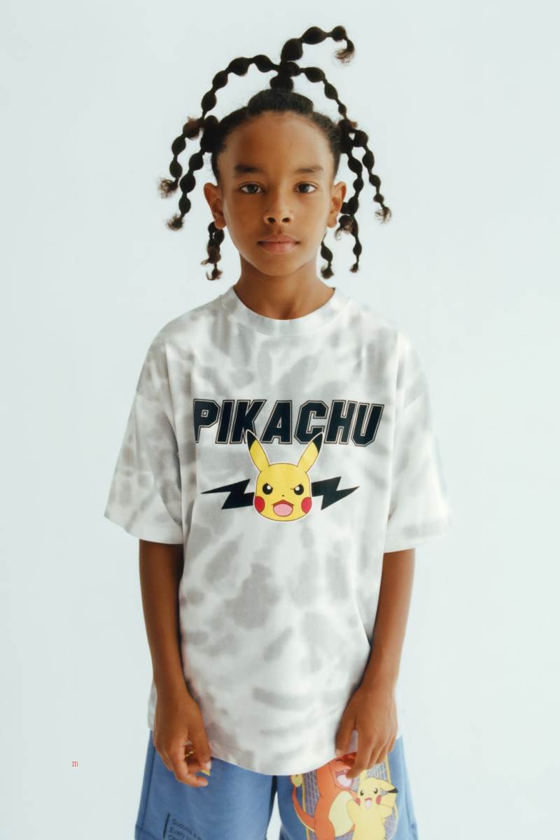 ZARA PIKACHU POKÉMON TM © NINTENDO T-shirt Pojke Vita | DOEXQ-9751