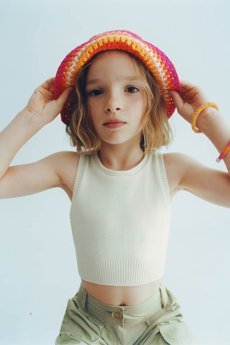 ZARA PLAIN KNIT TOP Tröjor Tjej Grå Vita | LQBRJ-0352