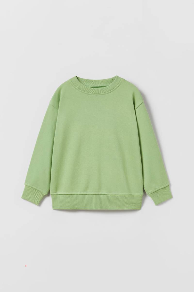 ZARA PLAIN Sweatshirt Pojke Ljusgröna | LYDJZ-5381