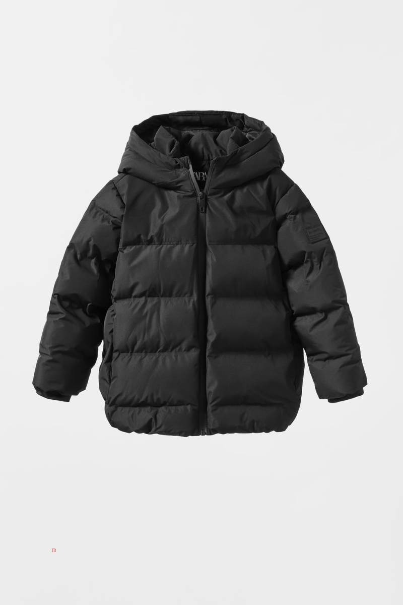 ZARA PLAIN THERMO-SEALED Pufferjacka Pojke Svarta | CWFJE-6385