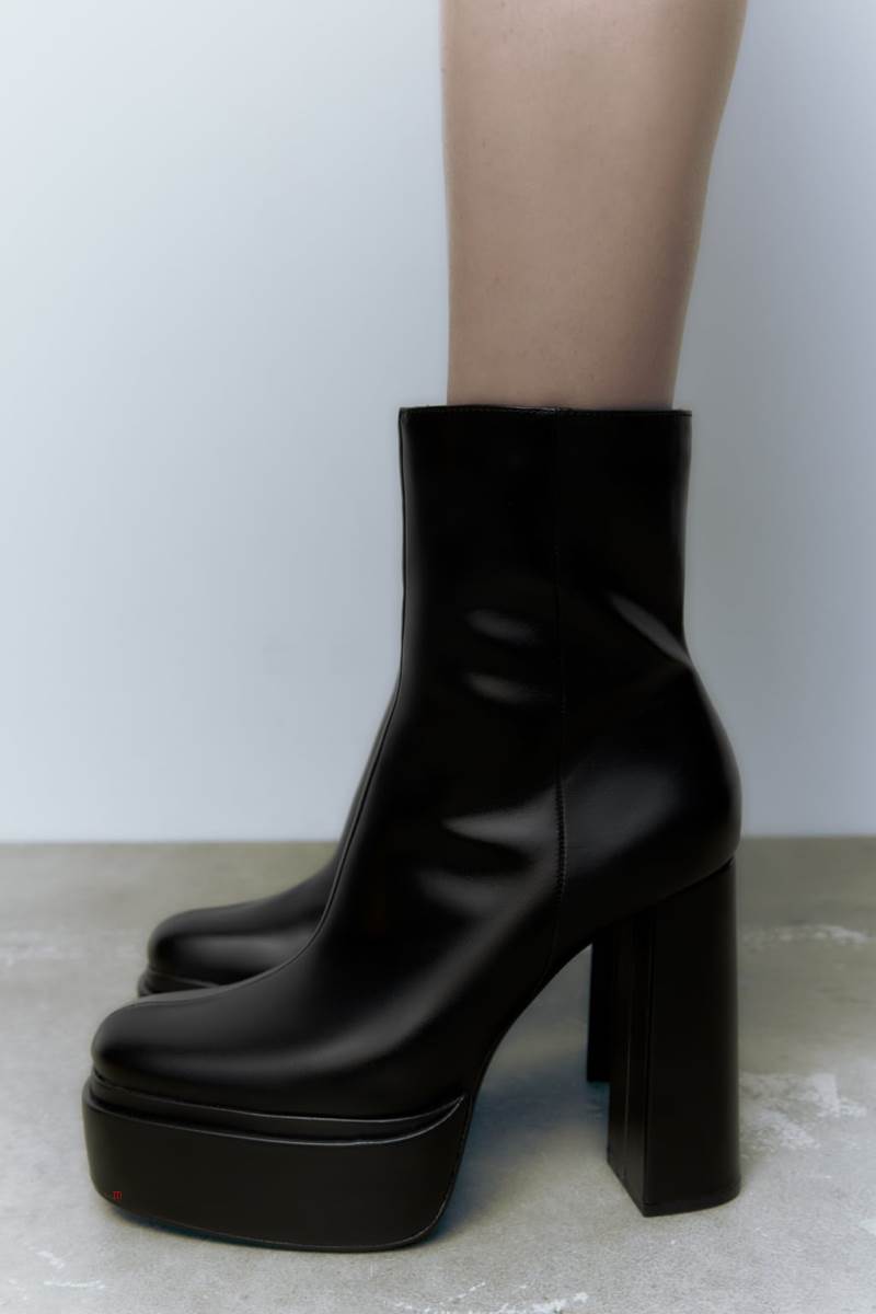 ZARA PLATFORM Ankelboots Dam Svarta | PBQXH-8459