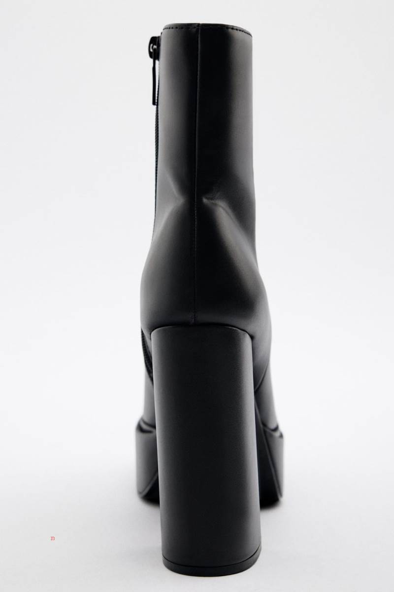 ZARA PLATFORM Ankelboots Dam Svarta | PBQXH-8459