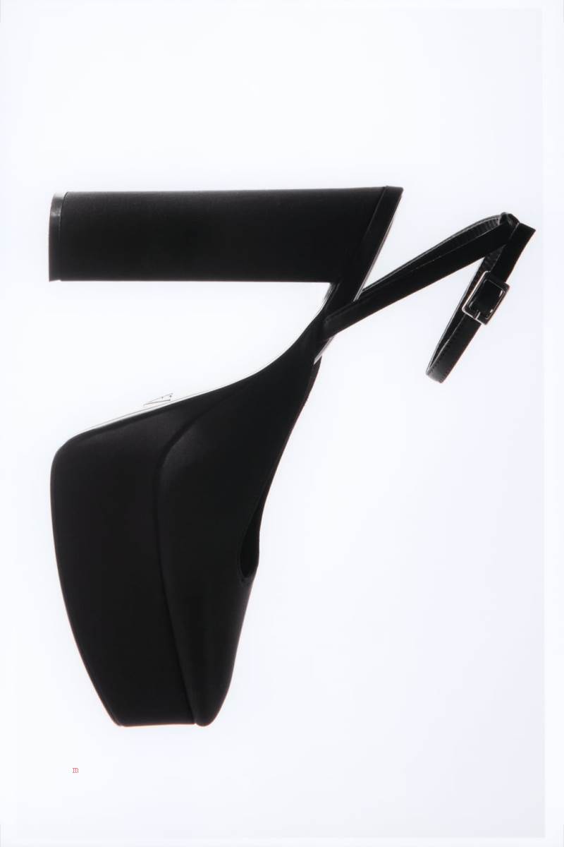 ZARA PLATFORM HIGH-HEEL SLINGBACK Högklackade Skor Dam Svarta | LDRAG-4531