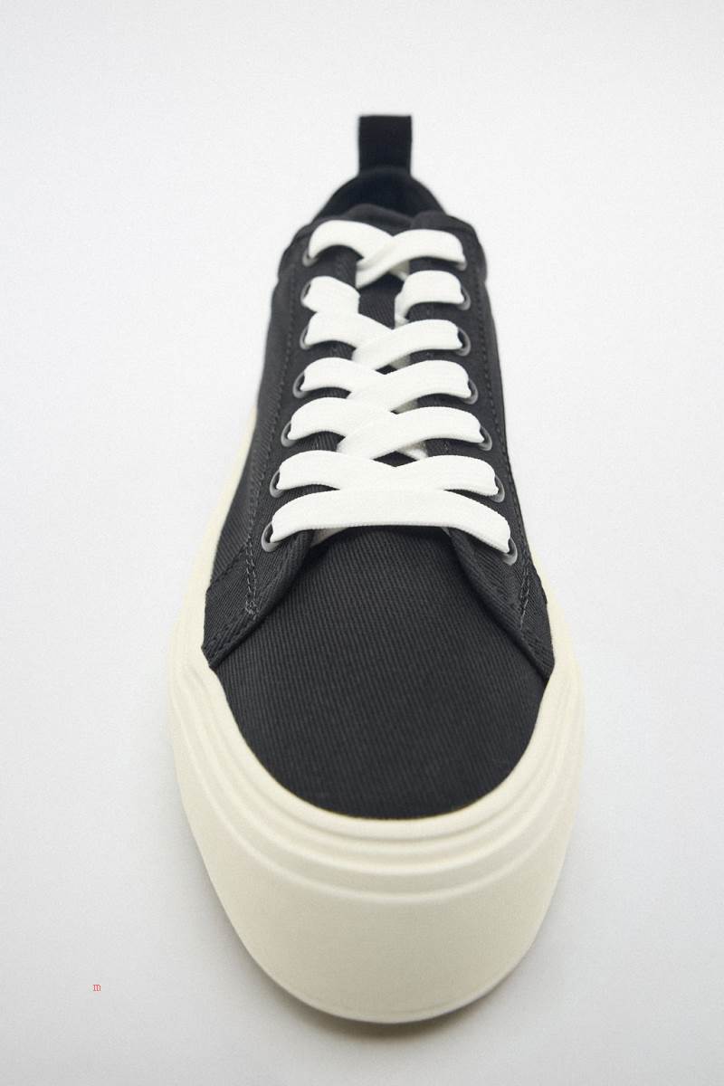 ZARA PLATFORM Träningsskor Dam Svarta | FVYLS-1470