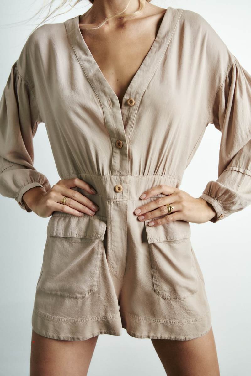 ZARA PLAYSUIT WITH PATCH POCKETS Playsuit Dam Bruna | NBSPQ-7389