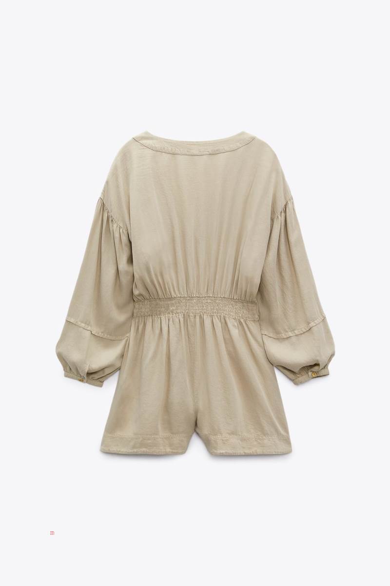 ZARA PLAYSUIT WITH PATCH POCKETS Playsuit Dam Bruna | NBSPQ-7389