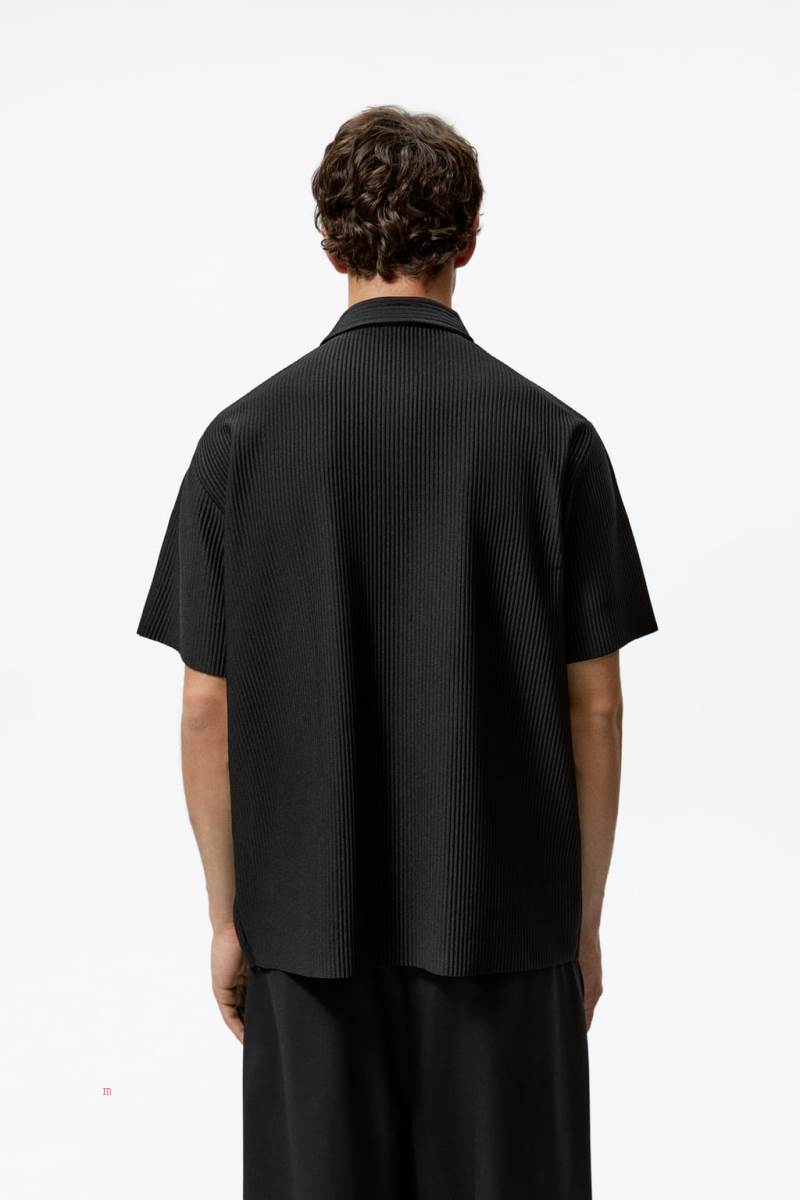 ZARA PLEATED Piketröja Herr Svarta | HVCGS-6793