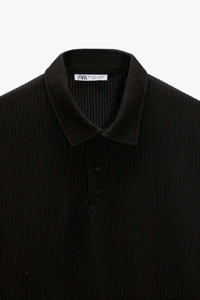 ZARA PLEATED Piketröja Herr Svarta | HVCGS-6793