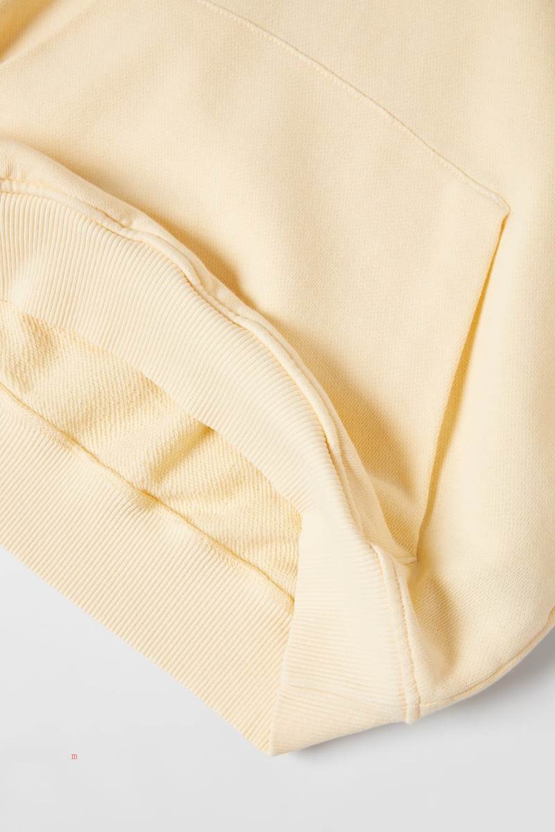 ZARA PLUSH HOODED Väst Pojke Gula | MXBYT-3815