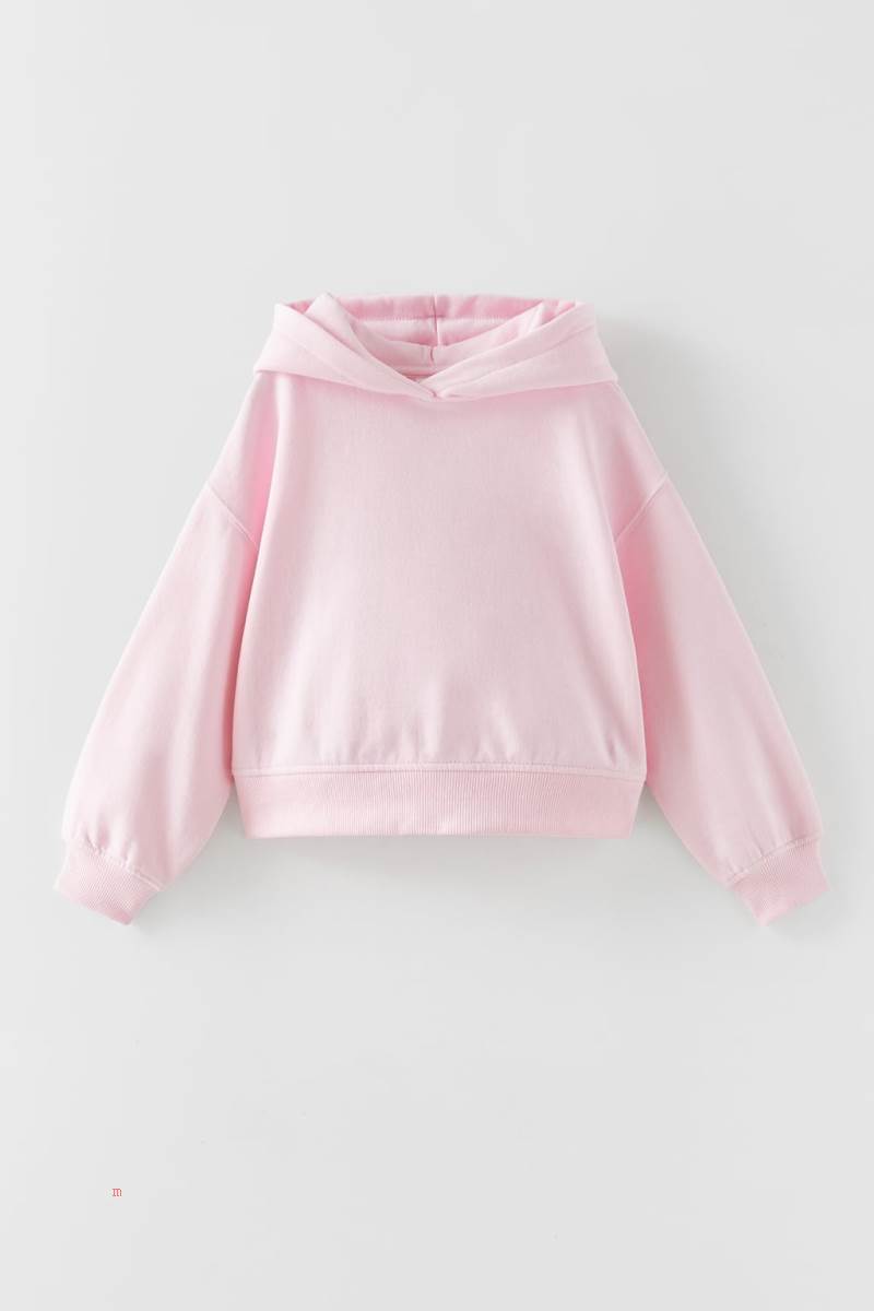ZARA PLUSH HOODIE AND TROUSERS SET Hoodie Tjej Rosa | IGWSN-0173