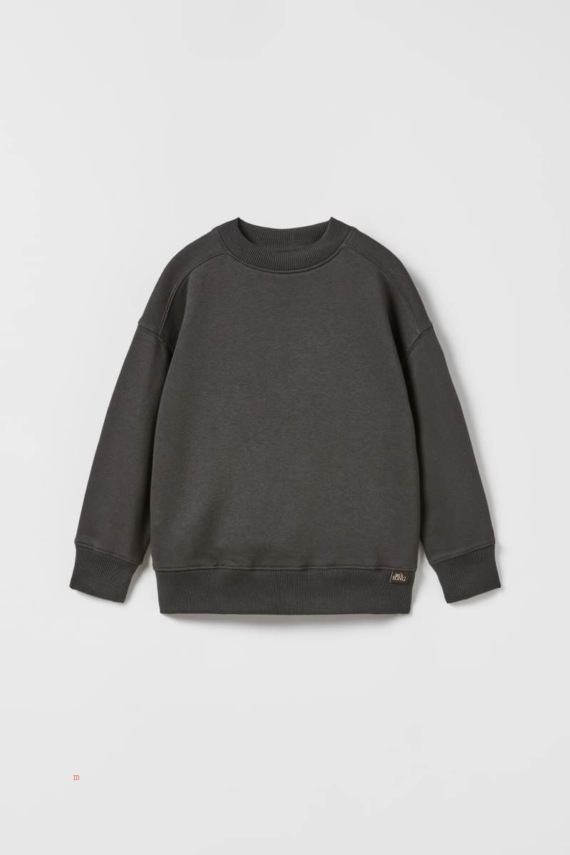 ZARA PLUSH HOODIE AND TROUSERS SET Hoodie Pojke Mörkgrå | OUKMC-2197