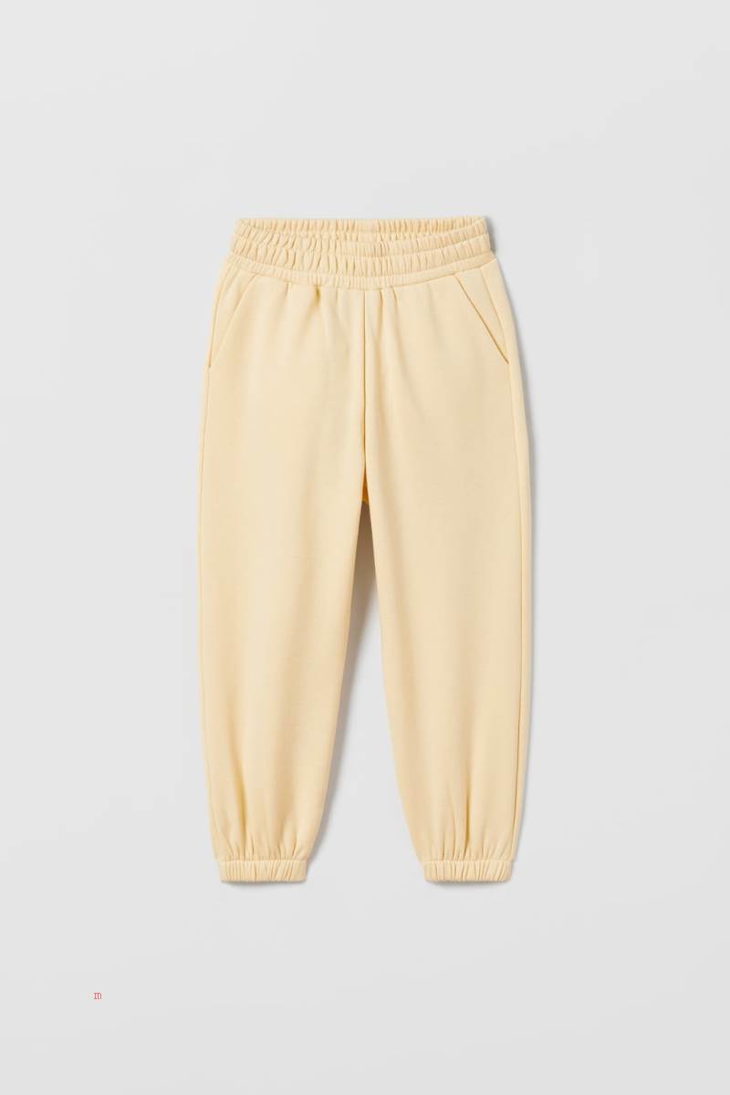 ZARA PLUSH JOGGING Byxor Tjej Gula | WFSKB-4237