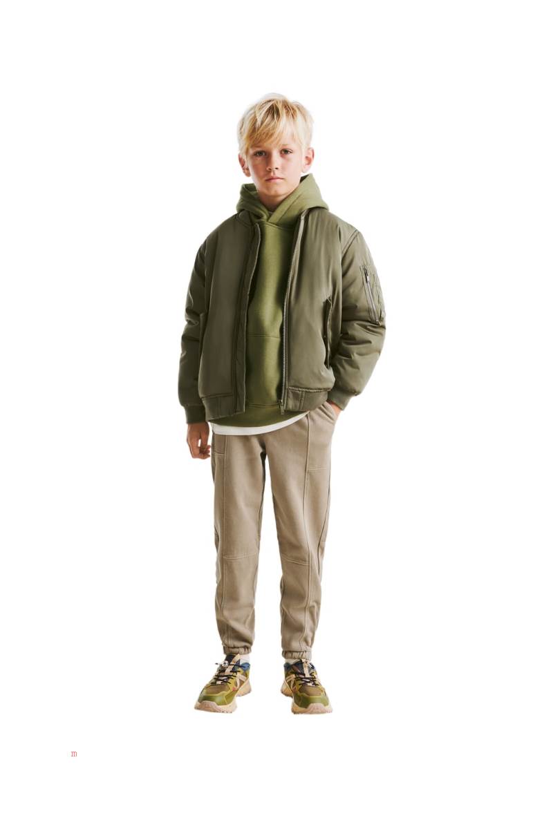 ZARA PLUSH WITH PANELS AND ZIPS Byxor Pojke Beige | FXORI-5927