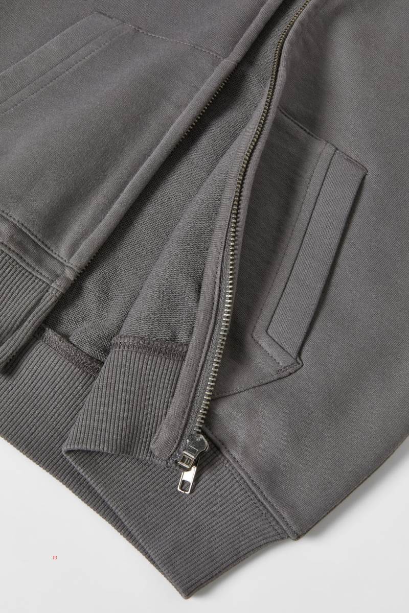 ZARA PLUSH WITH SLOGAN Hoodie Pojke Mörkgrå | JDSCT-2948