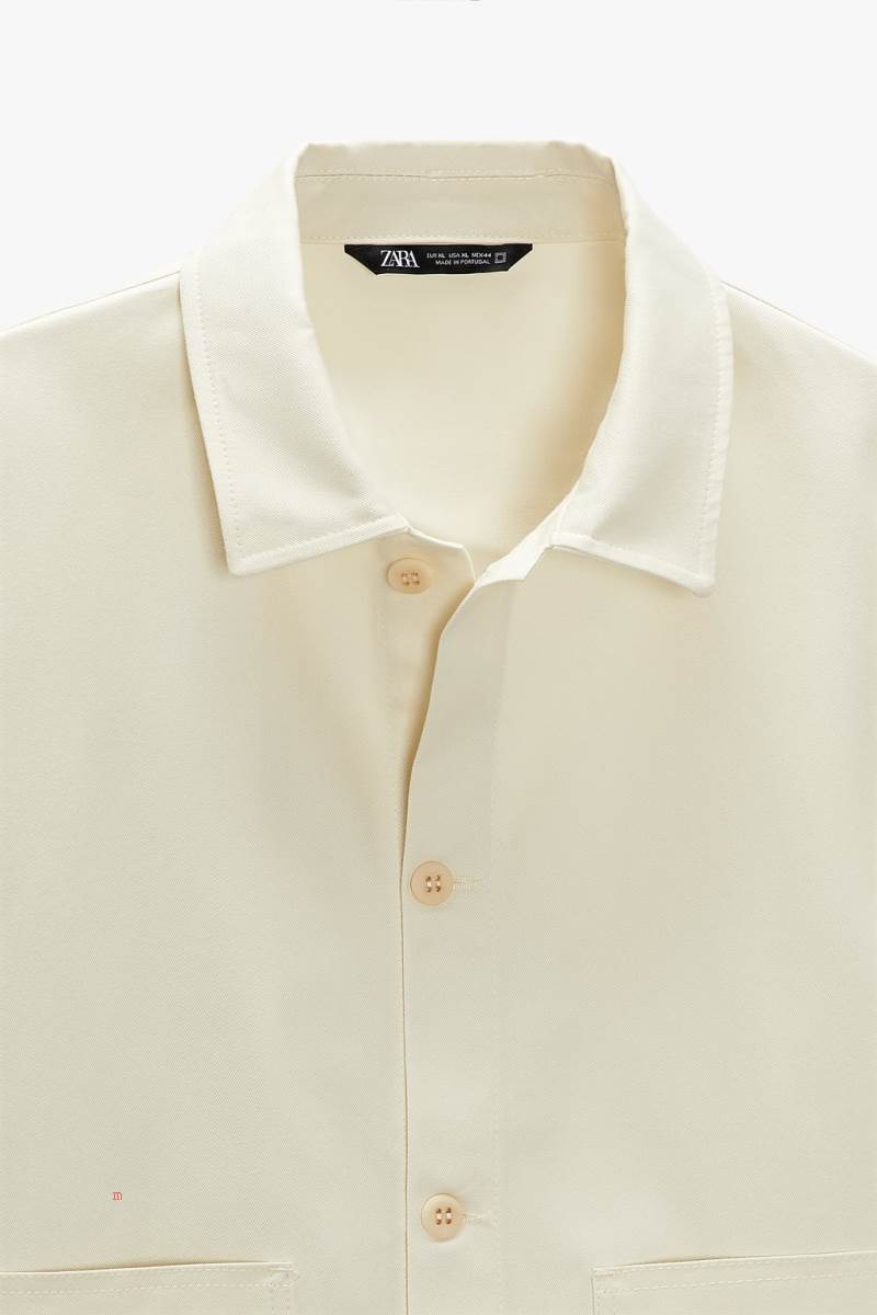 ZARA POCKETS BY JAVIER S. MEDINA Jacka Herr Vita | XYHOG-5736