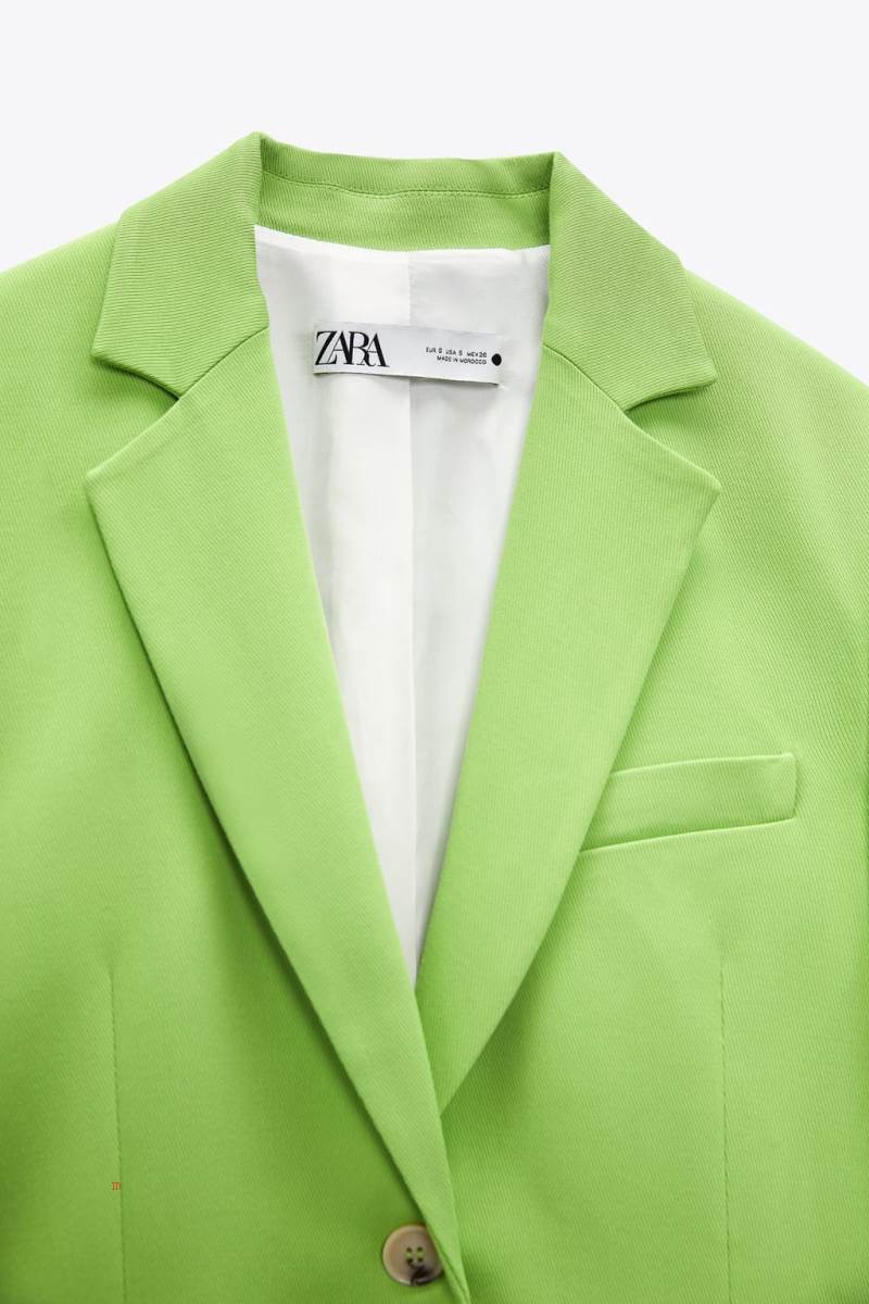 ZARA POCKETS INFINITED FIBER X ZARA Blazers Dam Gröna | EMFOU-4302