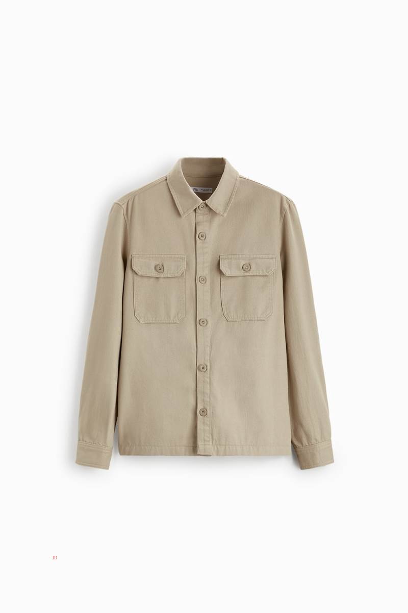 ZARA POCKETS Övertröja Herr Bruna | IFZOB-8420