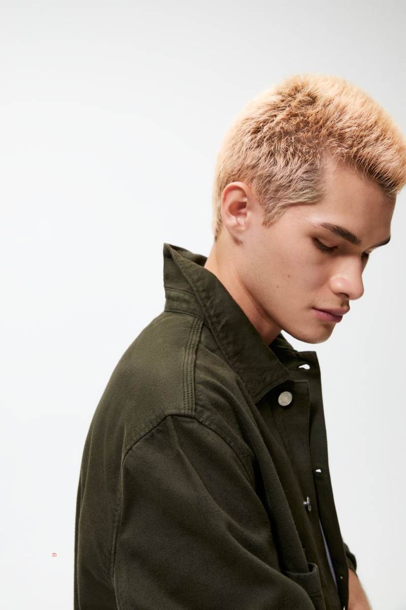 ZARA POCKETS Övertröja Herr Khaki | XATNU-6537