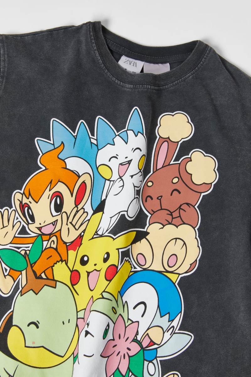 ZARA POKÉMON TM © NINTENDO T-shirt Tjej Mörkgrå | AYWMC-7052