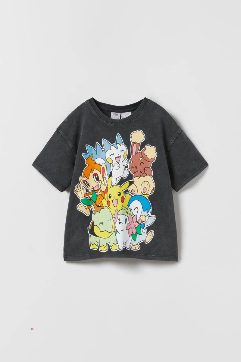 ZARA POKÉMON TM © NINTENDO T-shirt Tjej Mörkgrå | AYWMC-7052