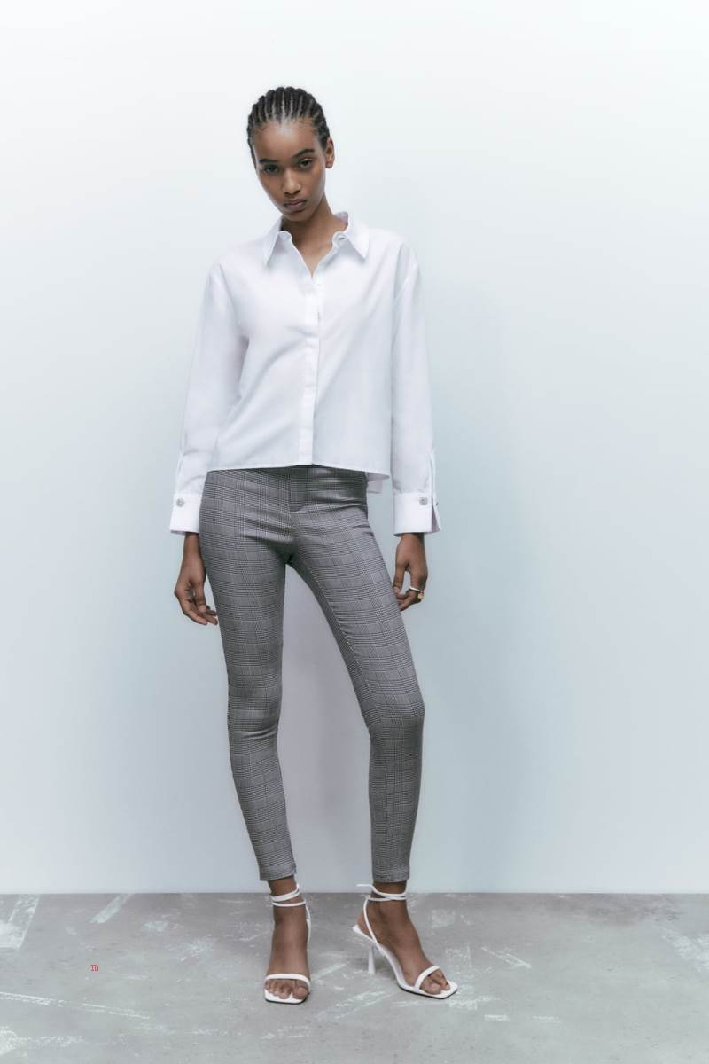 ZARA POPLIN WITH FRENCH CUFFS Skjorta Dam Vita | LEBWM-0632