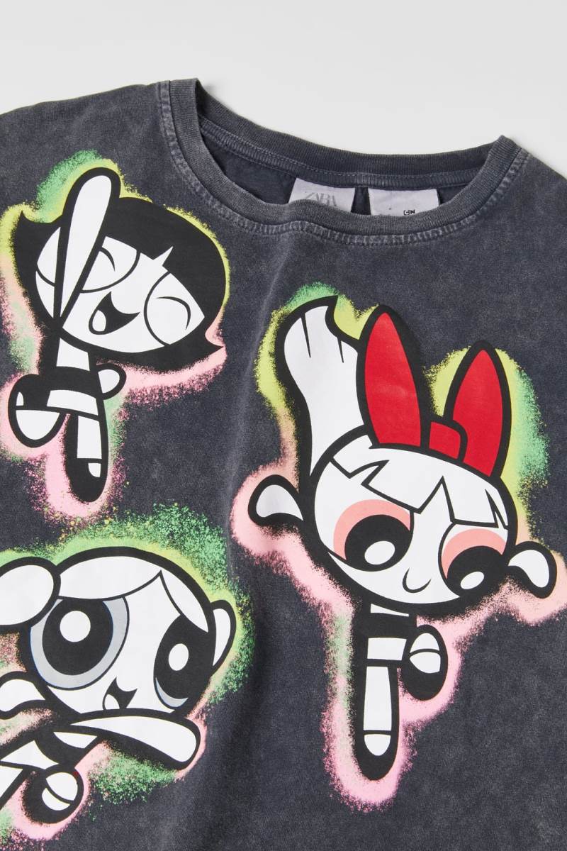 ZARA POWERPUFF GIRLS CARTOON NETWORK TM T-shirt Tjej Mörkgrå | HDSJB-3765