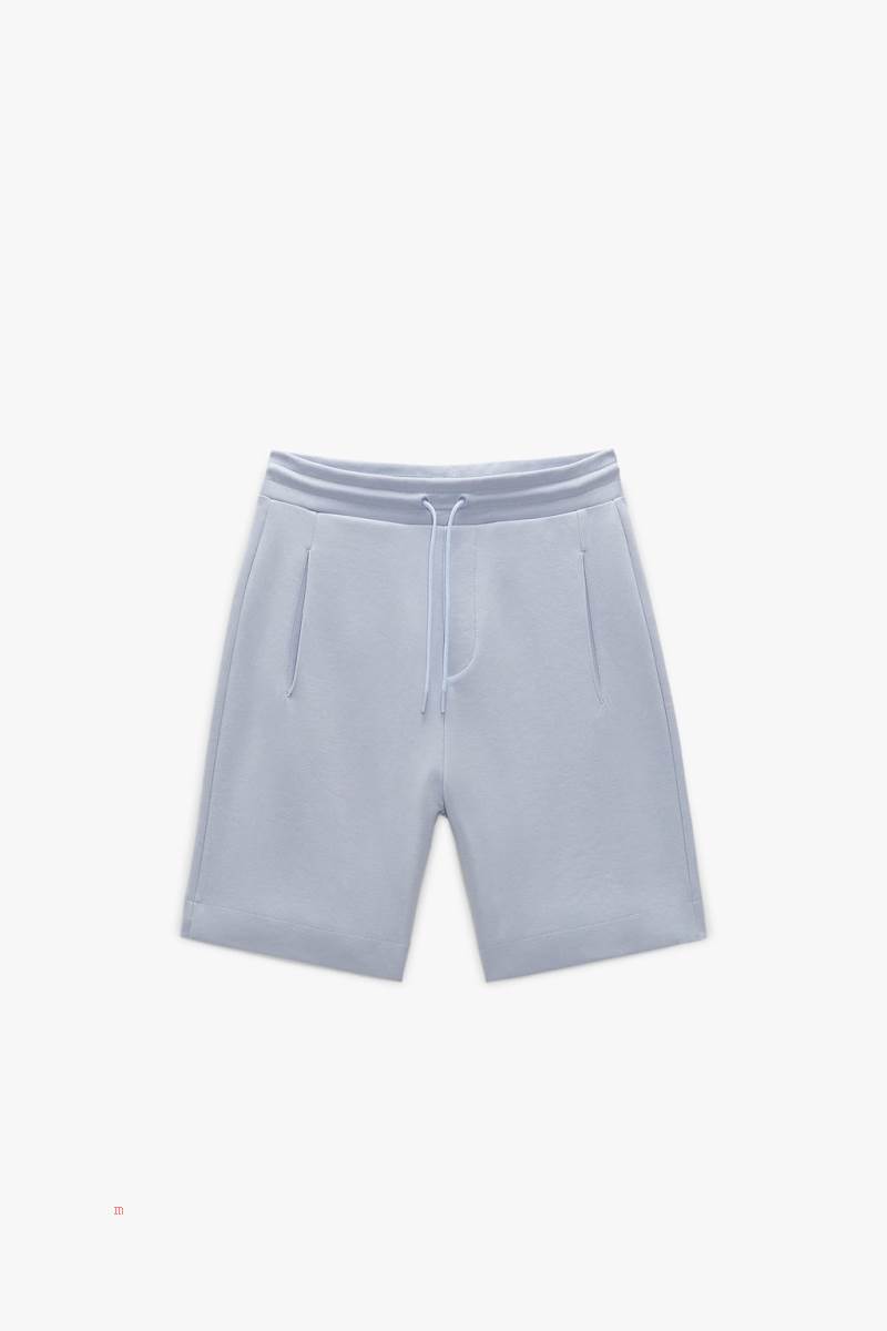 ZARA PREMIUM BERMUDA Mjukisbyxor Herr Blå | INUTF-1623