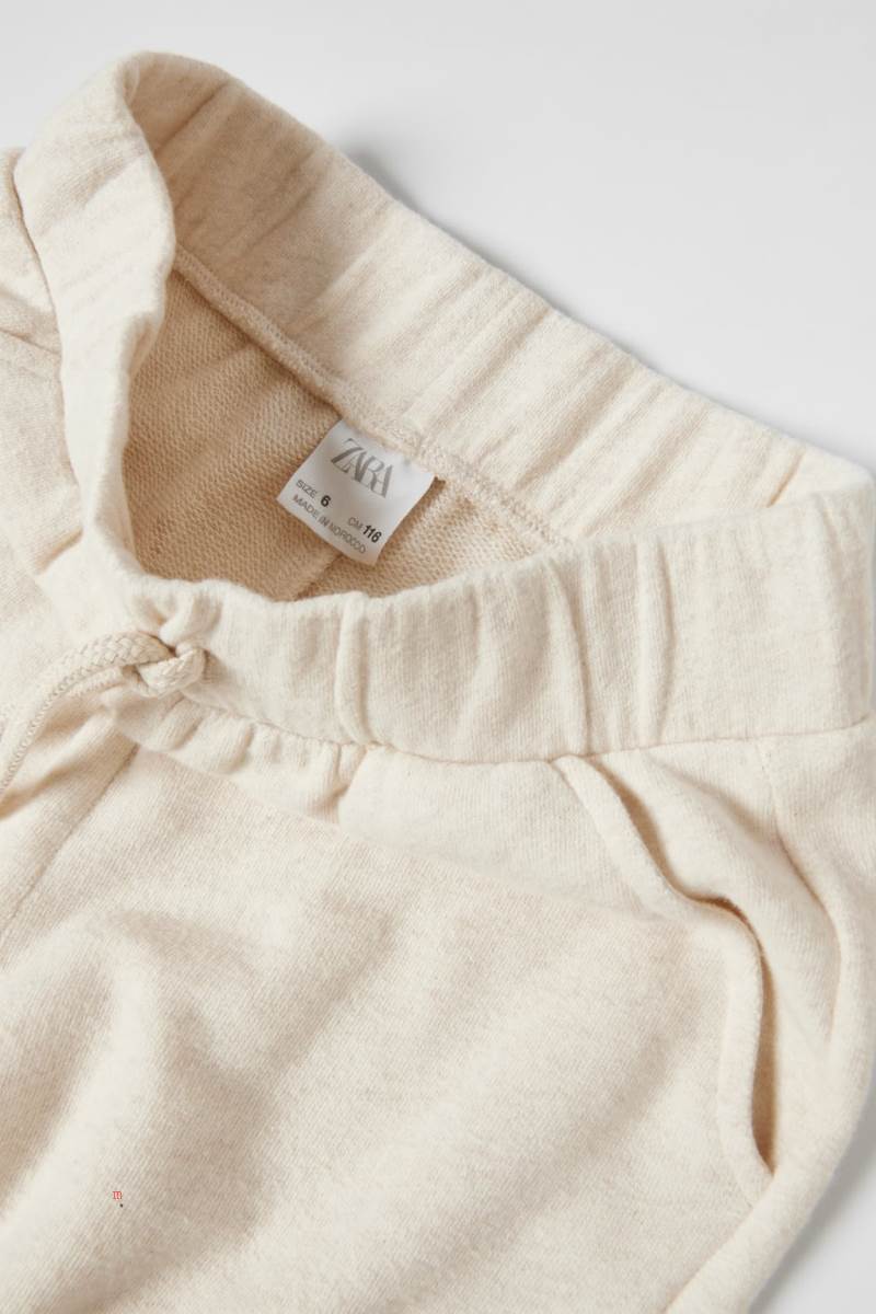 ZARA PREMIUM PLUSH Mjukisbyxor Tjej Grå Vita | BVIRF-9347