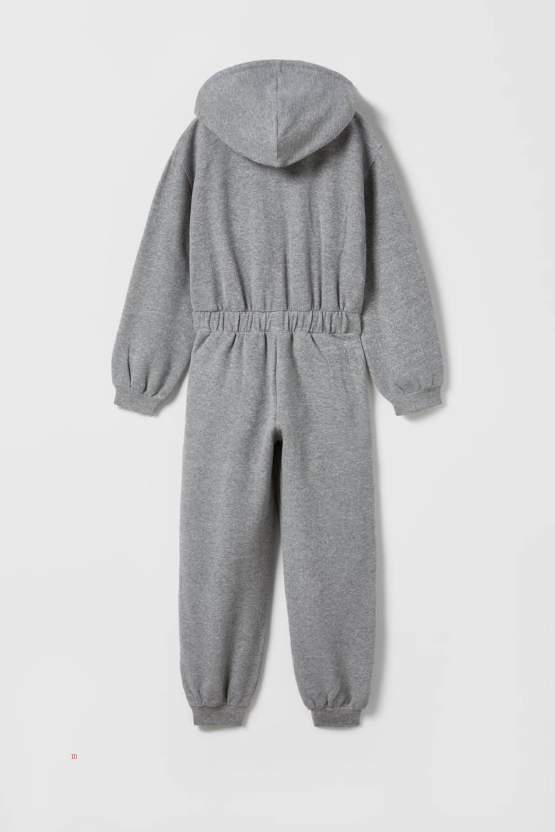 ZARA PREMIUM PLUSH WITH CONTRAST DRAWSTRINGS Jumpsuit Tjej Grå | VNRAL-3571