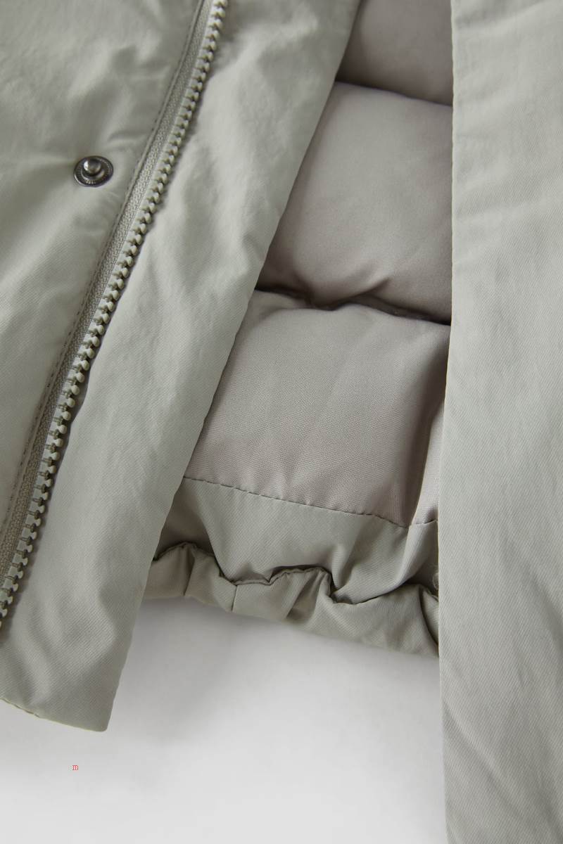 ZARA PREMIUM SHORT FEATHER WITH FAUX FUR Dunjackor Pojke Grå | UKSWE-2196