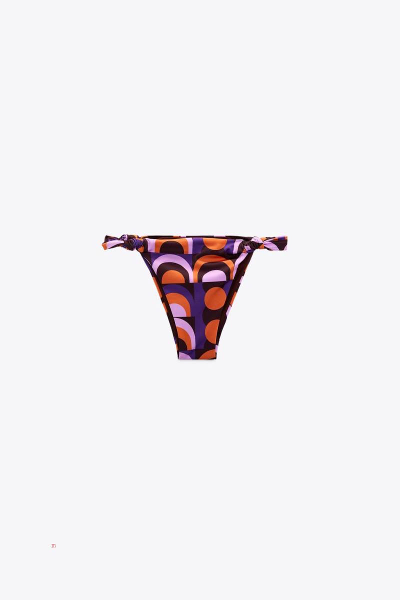ZARA PRINTED BIKINI BOTTOM Badkläder Dam Olika Färger Röda | UTKXZ-7281
