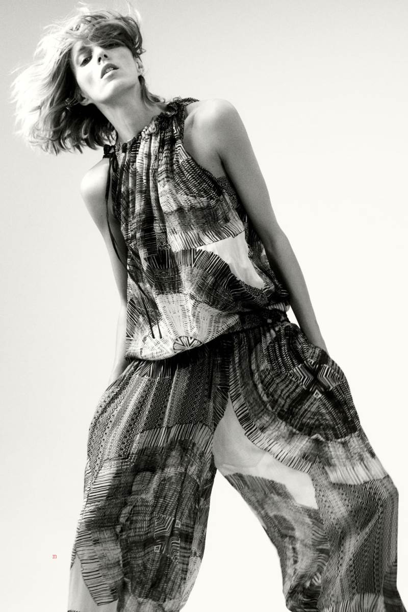 ZARA PRINTED Blusar Dam Svarta Vita | ETGXV-5072
