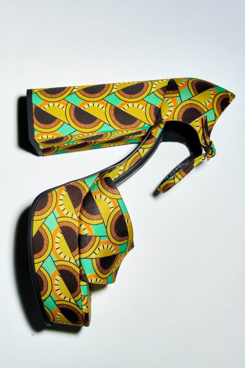 ZARA PRINTED PLATFORM Sandaler Dam Olika Färger Röda | IMSEP-7982