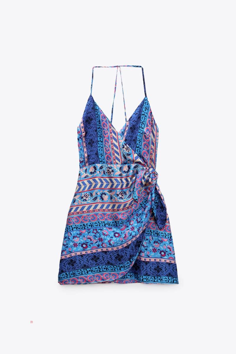 ZARA PRINTED SATIN Klänning Dam Olika Färger Röda | TAOGR-3125