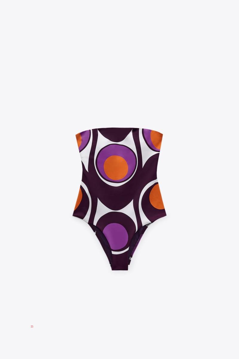 ZARA PRINTED SWIMMING TRUNKS Badkläder Dam Olika Färger Röda | AXGWT-6572