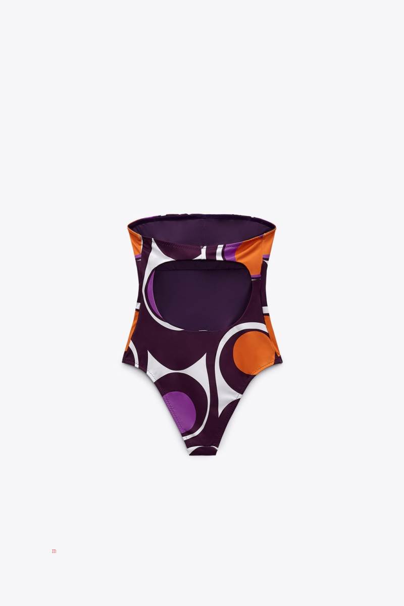 ZARA PRINTED SWIMMING TRUNKS Badkläder Dam Olika Färger Röda | AXGWT-6572