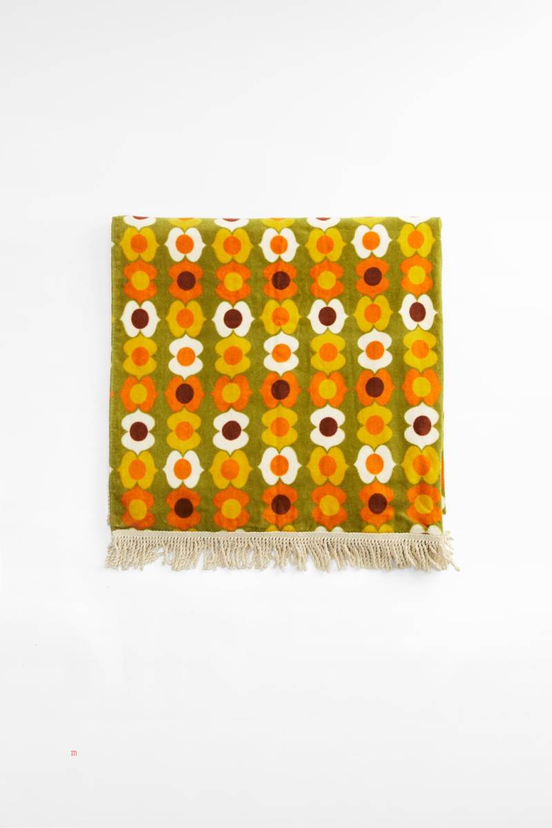 ZARA PRINTED WITH FRINGING Handdukar Dam Gröna | KVNMG-8274