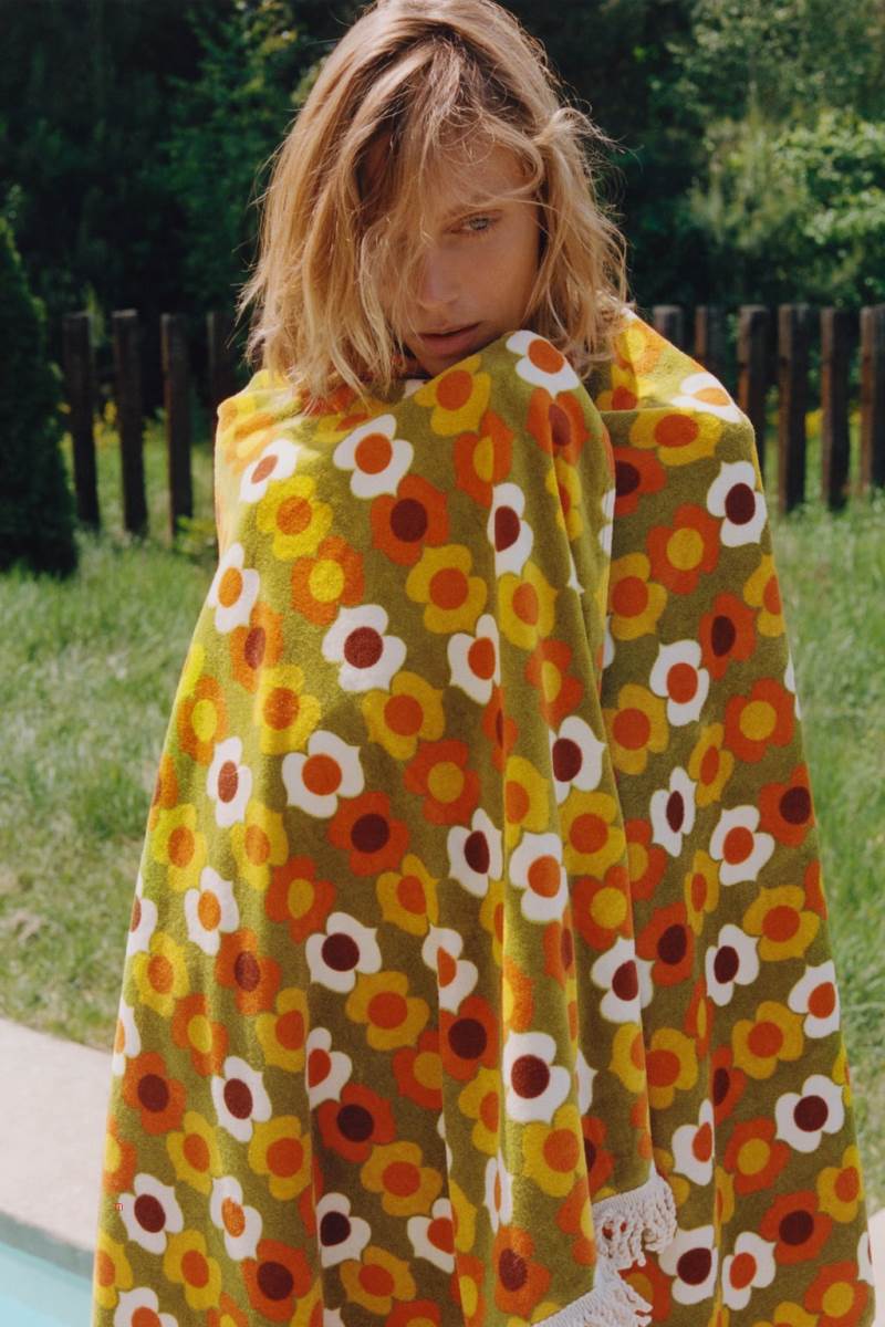 ZARA PRINTED WITH FRINGING Handdukar Dam Gröna | KVNMG-8274