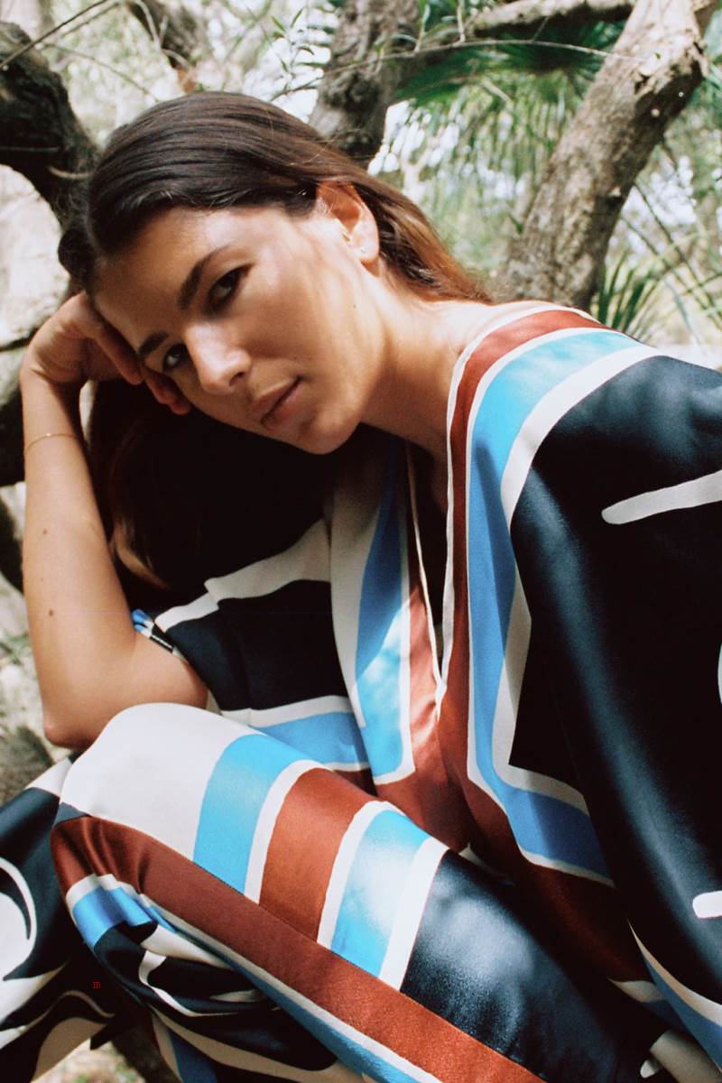 ZARA PRINTED WITH TIES Blusar Dam Grå Vita | IRSOF-6029